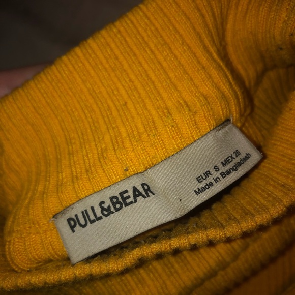 Pull&Bear yellow ribbed knit top - Picture 2 of 2